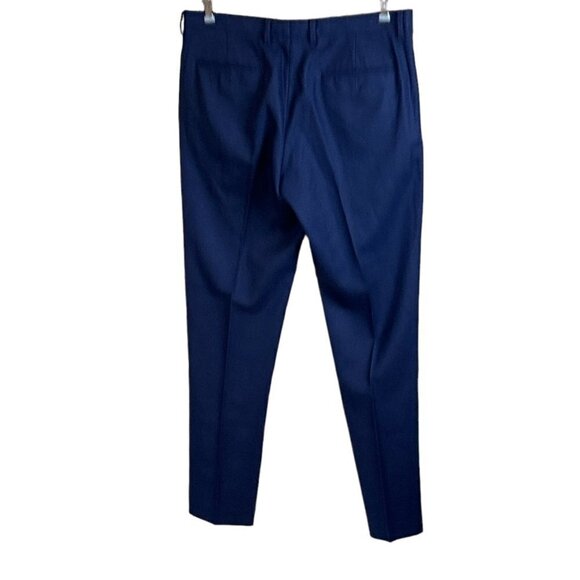 J. Crew Mens Bowery Stretch Slim Dress Pant Wool Blend Navy Size 33W 32L - Picture 4 of 8